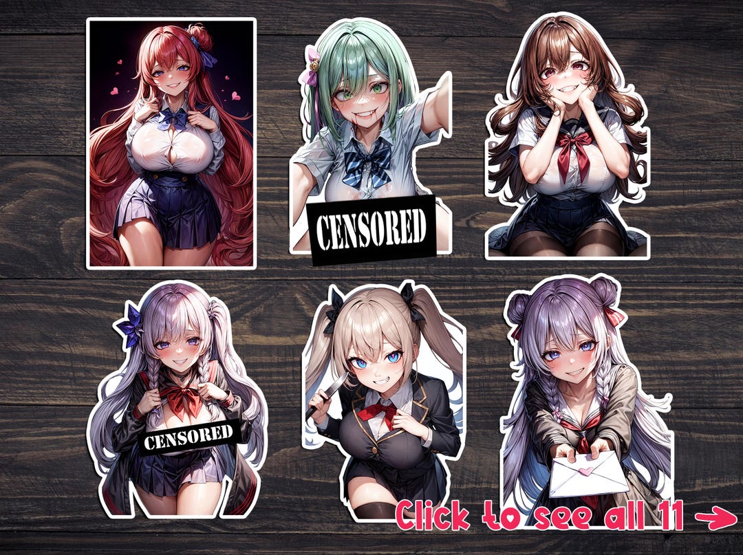 Yandere Girlfriend Anime Sticker Pack - Crazy Girlfriend Stickers ...