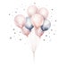 Pastel Party Balloons Clipart Pink, 10 High Quality Pngs, Digital ...
