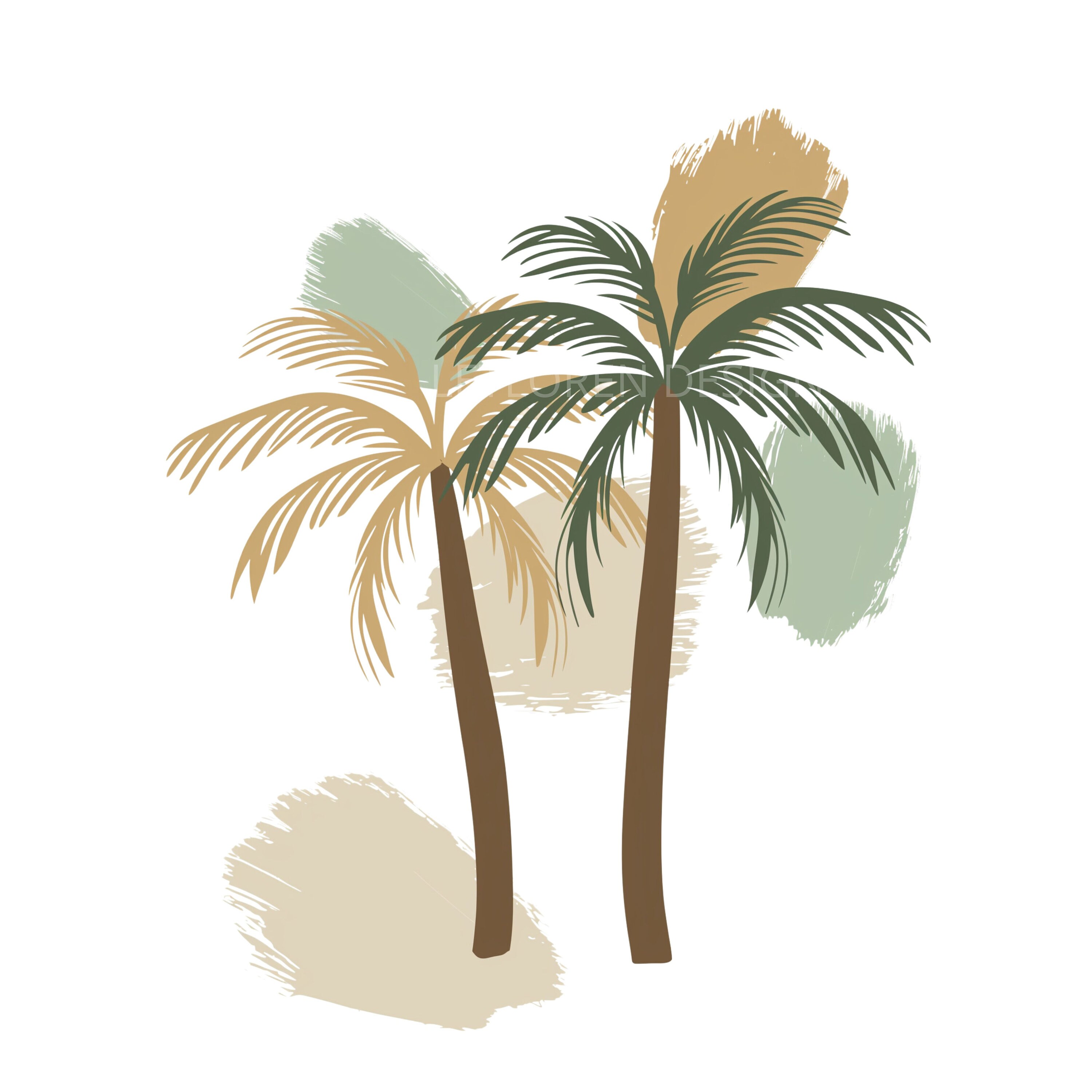 Palm Tree Designs Clipart Wall Art, Planners, Calendars, Scrapbooking ...