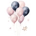Pastel Party Balloons Clipart Pink, 10 High Quality Pngs, Digital ...