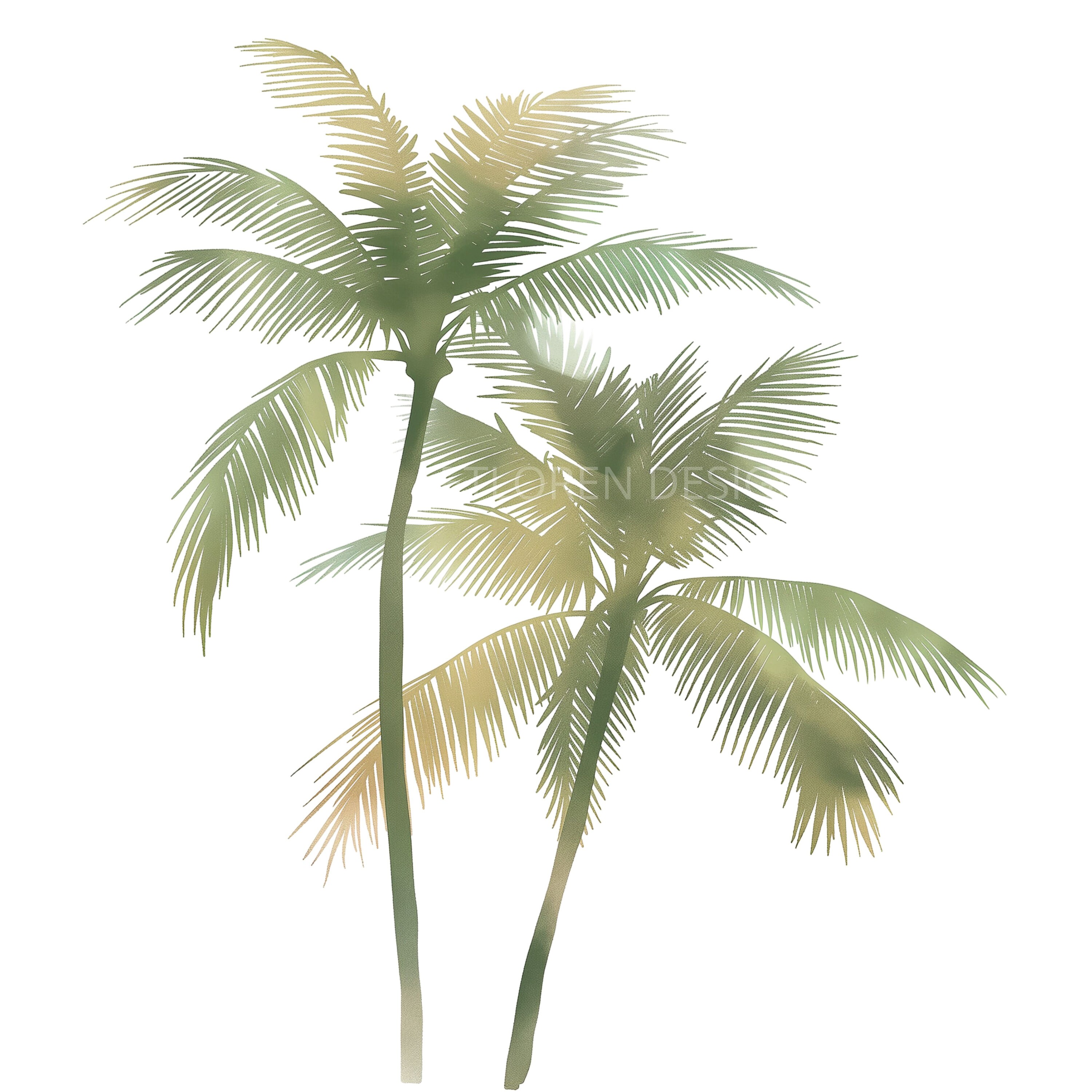 Palm Tree Designs Clipart Wall Art, Planners, Calendars, Scrapbooking ...