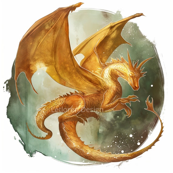 ゴールデン ドラゴン クリップアート、中国のドラゴン、印刷可能な