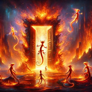 Salamander’s Door Portal Attunement - Fire energies and transformation, for invoking courage, purification, or passion