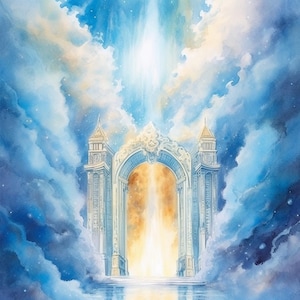 Heaven Portal Attunement - A portal to a divine or celestial realm, filled with light and peace
