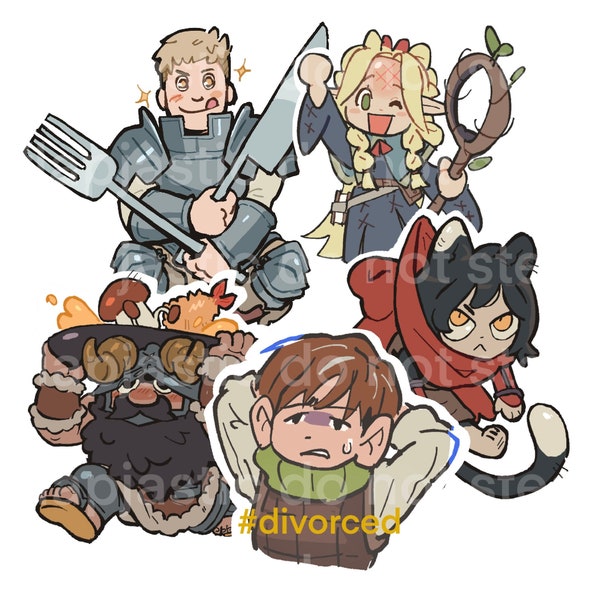 Dungeon Meshi 2" Stickers