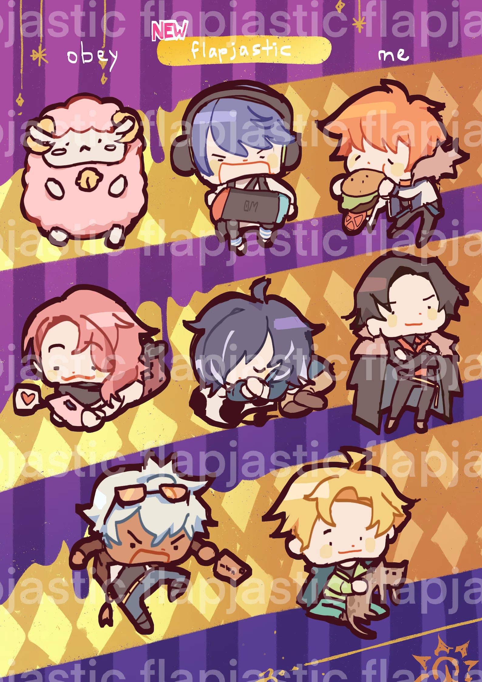 Obey Me Sticker Sheet