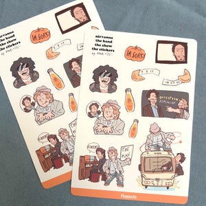 Nirvana, la banda, el espectáculo, la hoja de pegatinas