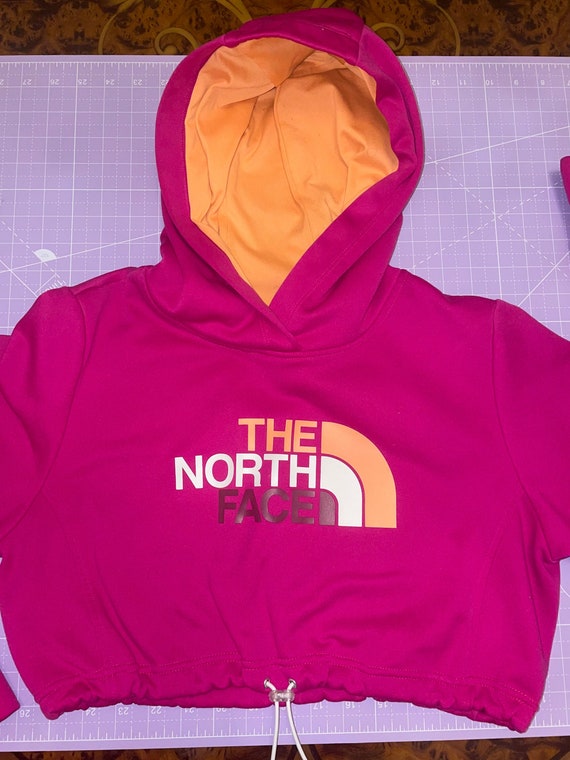 Reworked North Face Cropped Hoodie Etsy Canada
