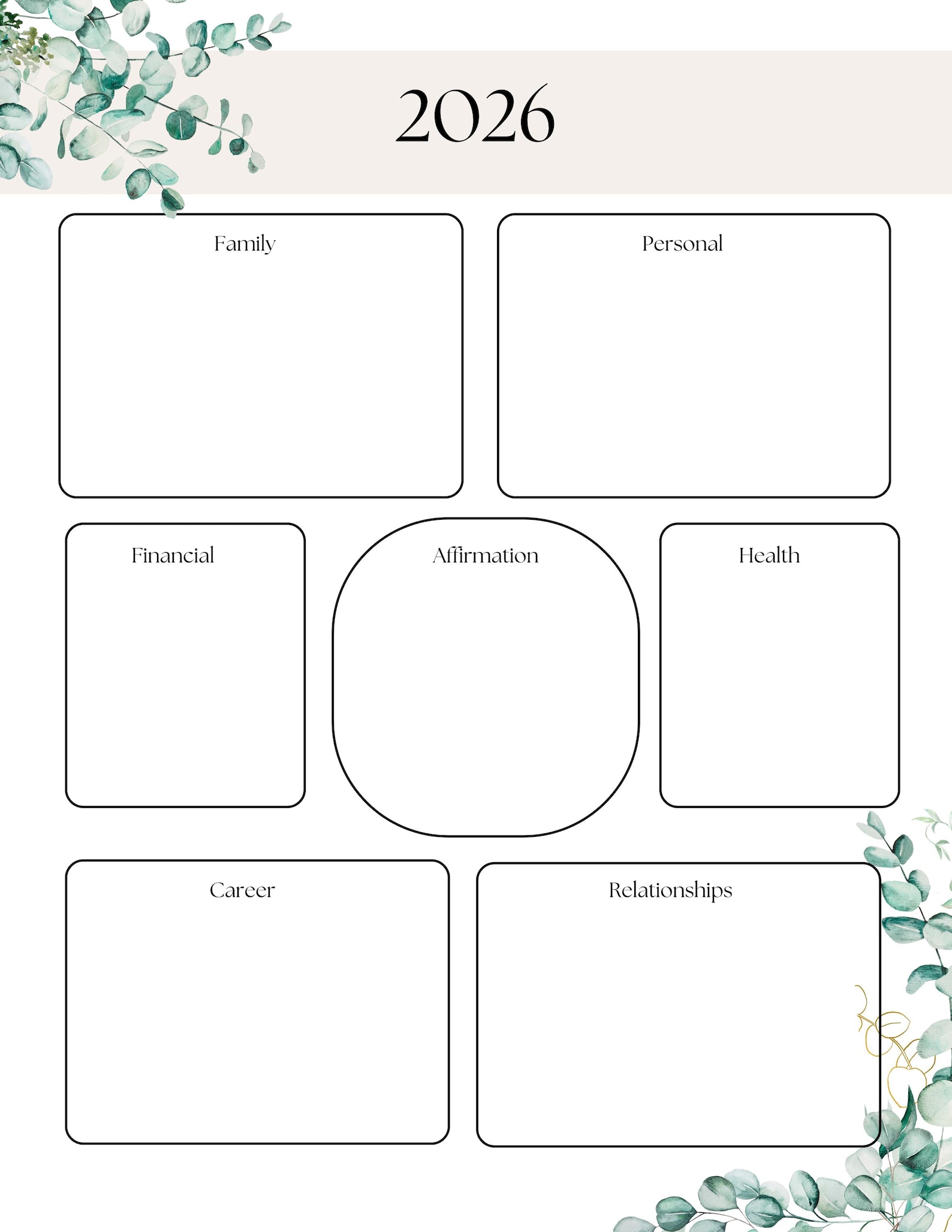 2026 Vision Board - Printable PDF - Etsy