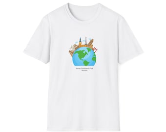 Seven Continent World View Unisex Softstyle T-Shirt