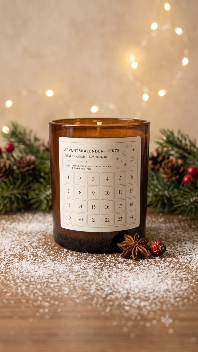 Weihnachten glas kerze
