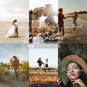 Best Sellers Bundle Lightroom Presets | 26 Presets, 20 AI Masks | Mobile/Desktop Compatible