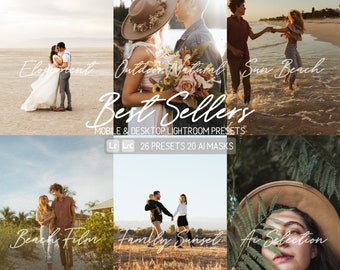 Best Sellers Bundle Lightroom Presets | 26 Presets, 20 AI Masks | Mobile/Desktop Compatible