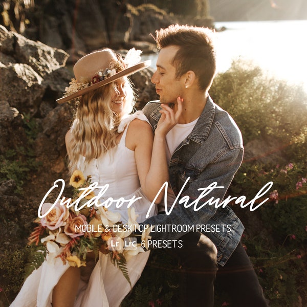 Outdoor Natural Lightroom Presets | Desktop & Mobile | Photo Editing | Filters | Mac/Windows Compatible | 6 Lightroom Presets