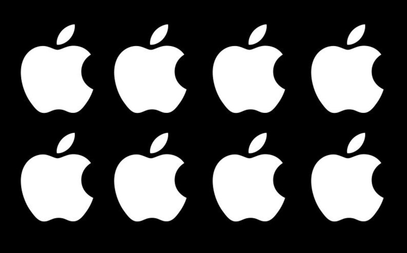 PREMIUM Quality Apple Logo Replacement Sticker (sheet of 2), Apple ...