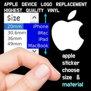 Calcomanía del logotipo de Apple: vinilo adhesivo para MacBook, iPhone y coche