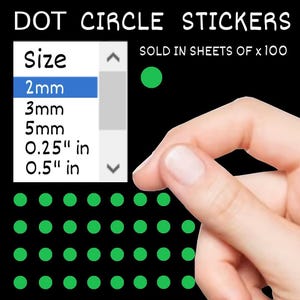 White Polka Dot Decals: Waterproof Circle Stickers - 100 Count