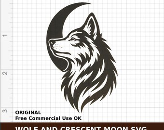 月に向かって遠吠えするオオカミのシルエット、オオカミのクリップ