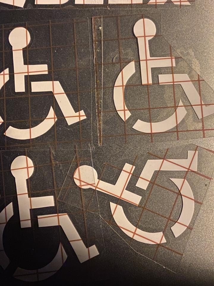 10 PACK Handicap Symbol Sticker / Barrier Free Logo / Wheelchair Sign Decal / ADA accessibility decal, disabled parking sign