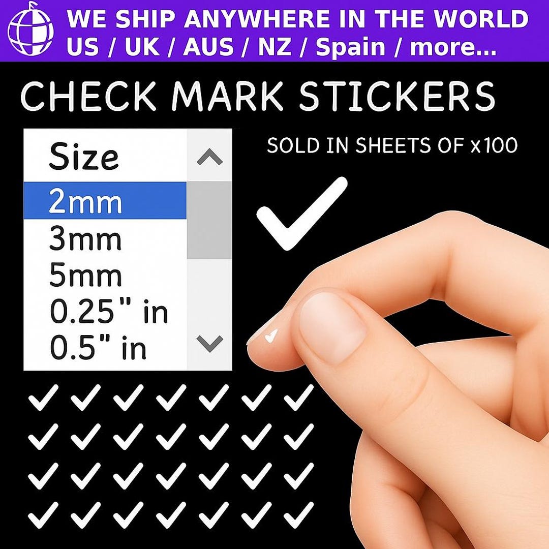 Mark Stickers Small Check Mark Sticker /