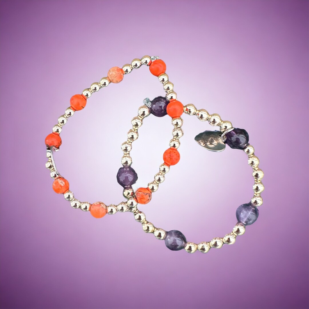 Fields of Poppy Mixed Bracelet Stack