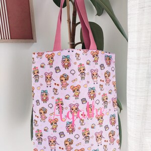 Personalized tote bag for teenage children. Possibility of changing the fabric and font, Gift idea