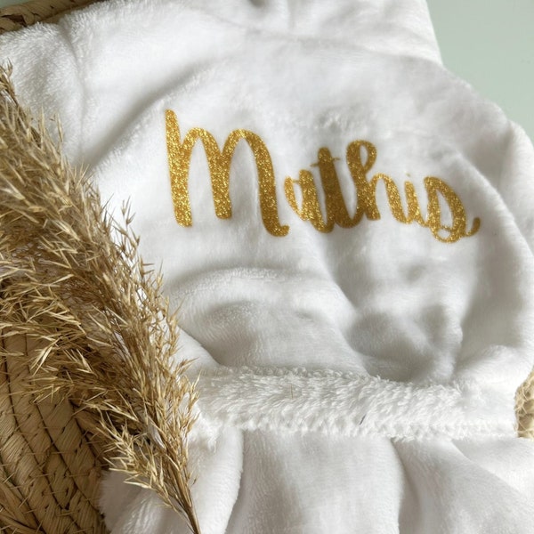 Personalized baby bathrobe, adjustable size, baby birth pregnancy gift idea size 0/3 months