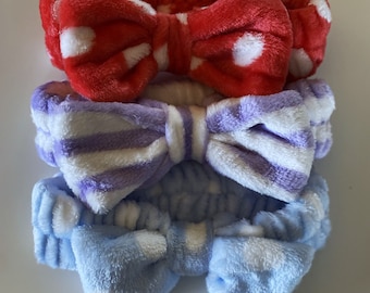 Diadema linda del balneario del arco de la felpa/diadema de la belleza del cuidado de la piel, diadema del lavado de cara