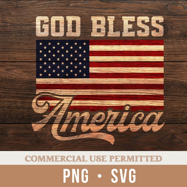 God Bless America Flag SVG | USA Flag svg | Patriotic Svg | usa cricut file | usa flag engraving | America svg png | God Bless the USA