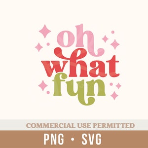 Que Diversão SVG PNG | Feliz Natal SVG | Natal retrô | Sublimação | Arquivos SVG do Cricut