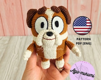 Paid pattern bulldog dog blue [ENG]-PDF