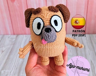 Payment pattern Pug dog blue[ESP]-PDF
