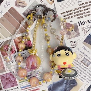 unique cute hand-made phone and bag charm with cute cooking Crayon Shin-chan