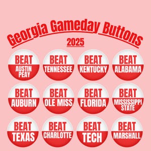 Georgia Bulldogs Gameday Buttons 2025: UGA Football Fan Spirit