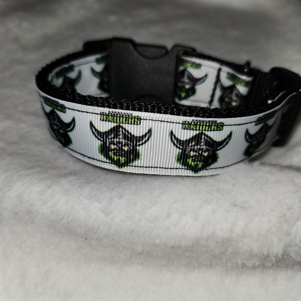 Adjustable Dog Collar - NRL Canberra Raiders