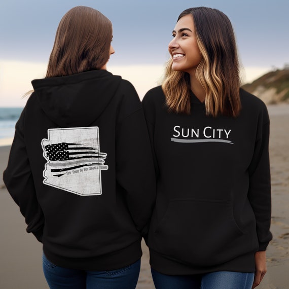 Custom Arizona Thin Line Flag Hoodie: Patriotic Small Town Support