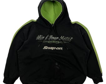 Felpa con cappuccio Mind Your Metal con chiusura a scatto - Taglia L