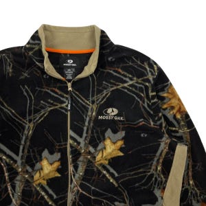 Kurtka polarowa Vintage Y2K Mossy Oak Woodland Camo – rozmiar XXL zdjęcie 4