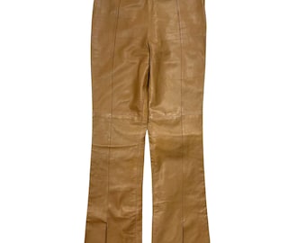 Vintage Y2K Women's Danier Leather Flared Trousers - Size S