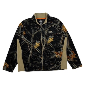 Kurtka polarowa Vintage Y2K Mossy Oak Woodland Camo – rozmiar XXL zdjęcie 1