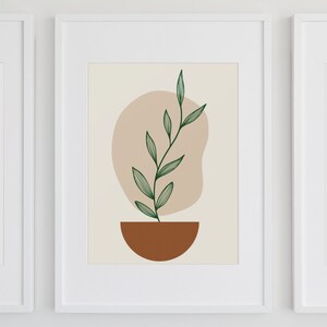 Neutrality in Beige and Brown - Minimalist Digital Art Print