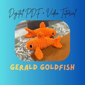 Gerald Goldfish Finger Knitted Plush Pattern | DIY Tutorial (Digital Download)