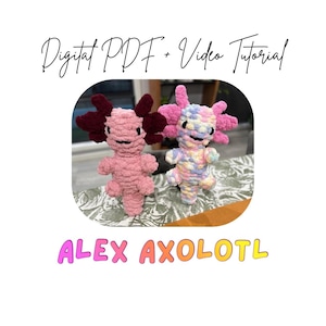 Alex Axolotl Finger Knitted Plush Pattern | DIY Tutorial (Digital Download)