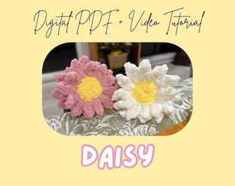 Motif peluche tricoté au doigt Daisy | Tutoriel de bricolage (téléchargement numérique)