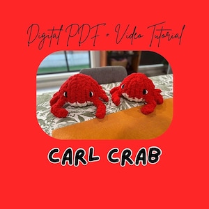 Carl Crab Finger Knitted Plush Pattern | DIY Tutorial (Digital Download)
