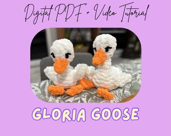 Peluche Gloria tricotée au doigt d'oie | Tutoriel de bricolage (téléchargement numérique)