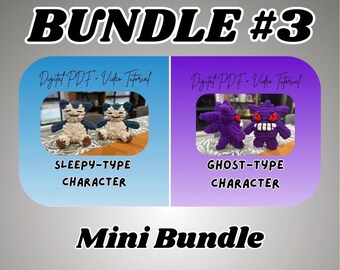Mini-Charakter-Bundle #3 Fingerstrick-Plüschmuster | DIY-Anleitung (Digitaler Download)