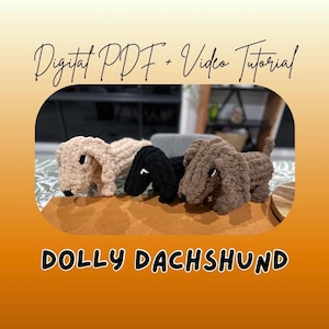Dolly Dachshund Finger Knitted Plush Pattern | DIY Dog Tutorial (Digital Download)