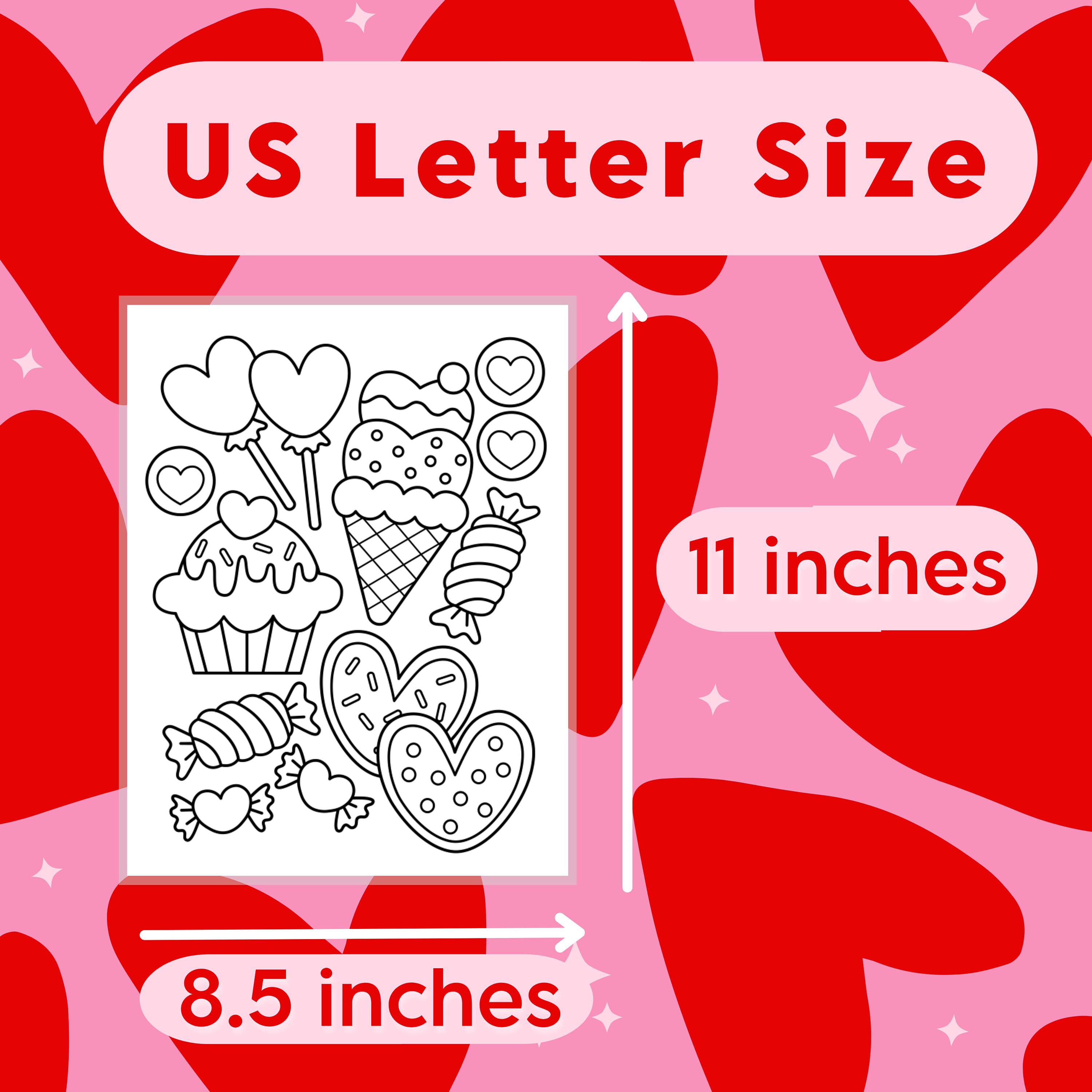 10 Valentine’s Day Printable Coloring Pages PDF Digital Download - Etsy