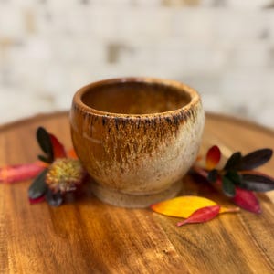 Brown & White MCM Small Bowl